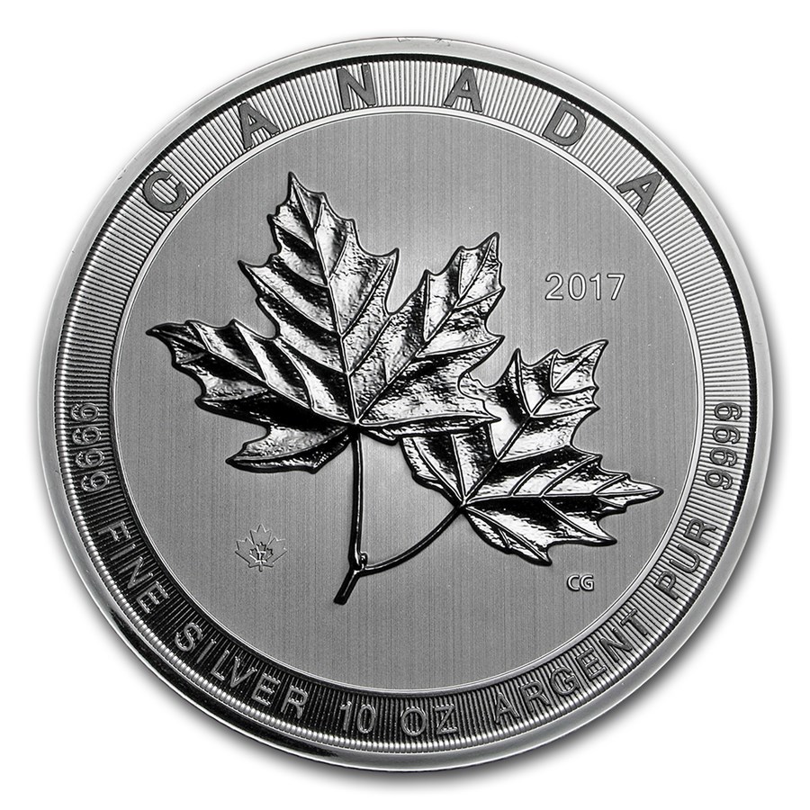Buy 2022 Canada 10  oz  Silver 50 Magnificent Maple Leaves 